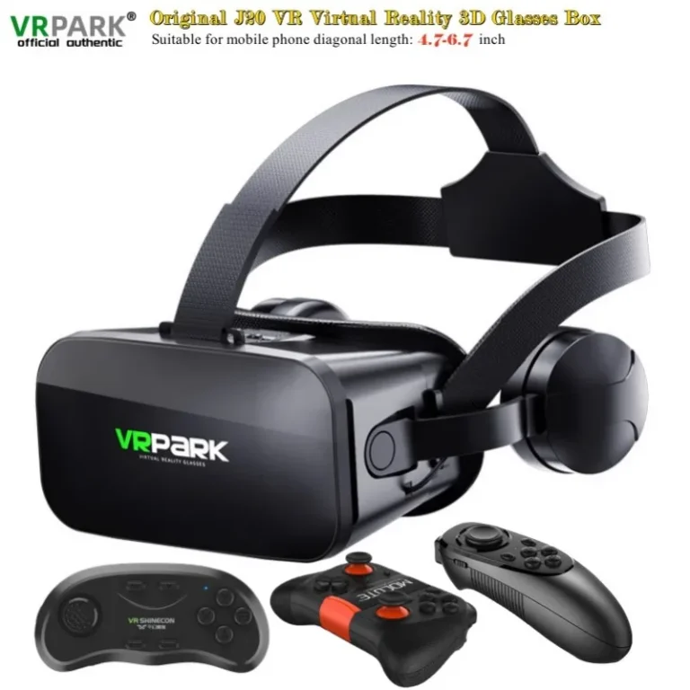 J20 4K VR glasses headset with wireless rocker for smartphones