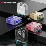 Monster XKT12 Bluetooth 5.3 earphones with packaging and accessories