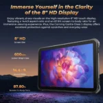 Rear view of Oukitel RT3 Pro rugged tablet highlighting camera