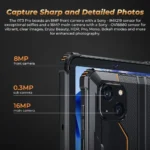 Oukitel RT3 Pro rugged tablet showing charging via Type-C cable