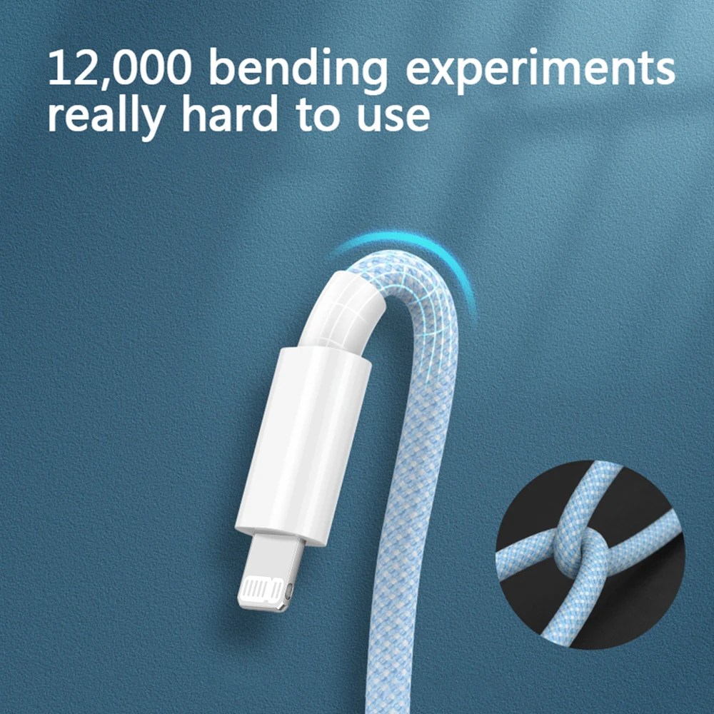 3A fast charging USB C cable with tangle-free nylon design