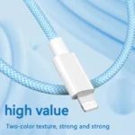 PD 20W USB C cable in various lengths for Apple devices