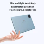 Top view of PRITOM TAB11 tablet with visible ports including TYPE-C