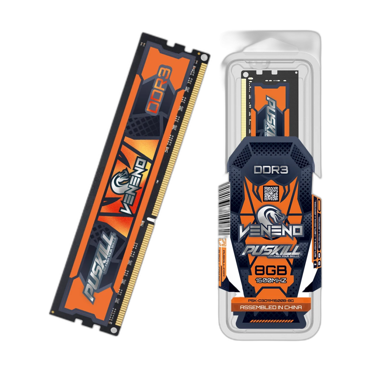 PUSKILL VENENO DDR3 Memoria RAM 8GB 4GB 1600MHz 1333MHz 1.5V 240-PIN Desktop Udimm DIMM Memory-bg-clean PUSKILL VENENO DDR3 8GB 1600MHz desktop RAM module