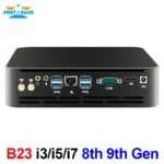 Side view of Partaker Mini PC showing USB and video ports