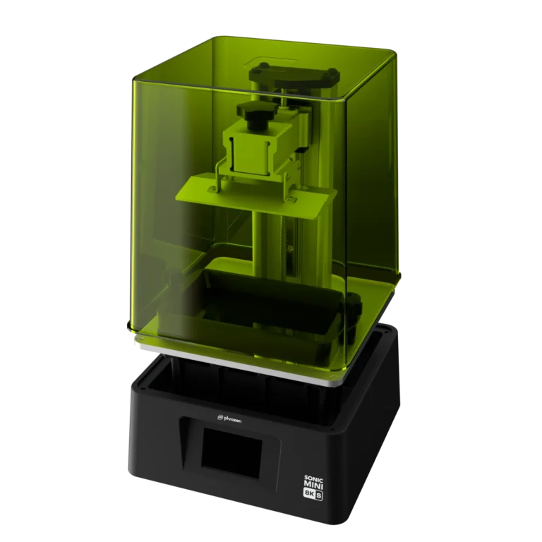 Side angle of Phrozen Sonic Mini 8KS 3D printer showing build area
