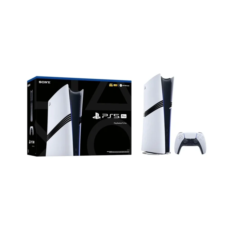 PlayStation 5 Pro console side profile showcasing ports