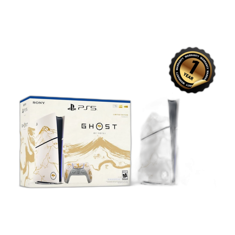 PlayStation 5 Slim Ghost of Yōtei Gold Limited Edition console and controller