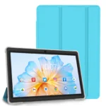 Pritom 7 inch Android 13 tablet with quad core processor and leather case