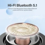 QCY T13 TWS earphones showing touch control panel