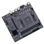 Back I/O panel of QIYIDA B450 motherboard with USB and VGA ports