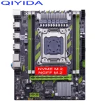 Close-up of QIYIDA X79 motherboard PCIe and PCI slots