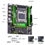 Complete QIYIDA X79 motherboard package including cooler adapter and SATA cable