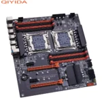 Back I/O ports of QIYIDA X99 motherboard showing RJ45 LAN port