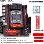 QIYIDA X99 H9S motherboard with Xeon E5 2630 V4 CPU and DDR4 ECC memory