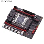 Top view of QIYIDA X99 H9S motherboard highlighting M.2 slot and power connectors