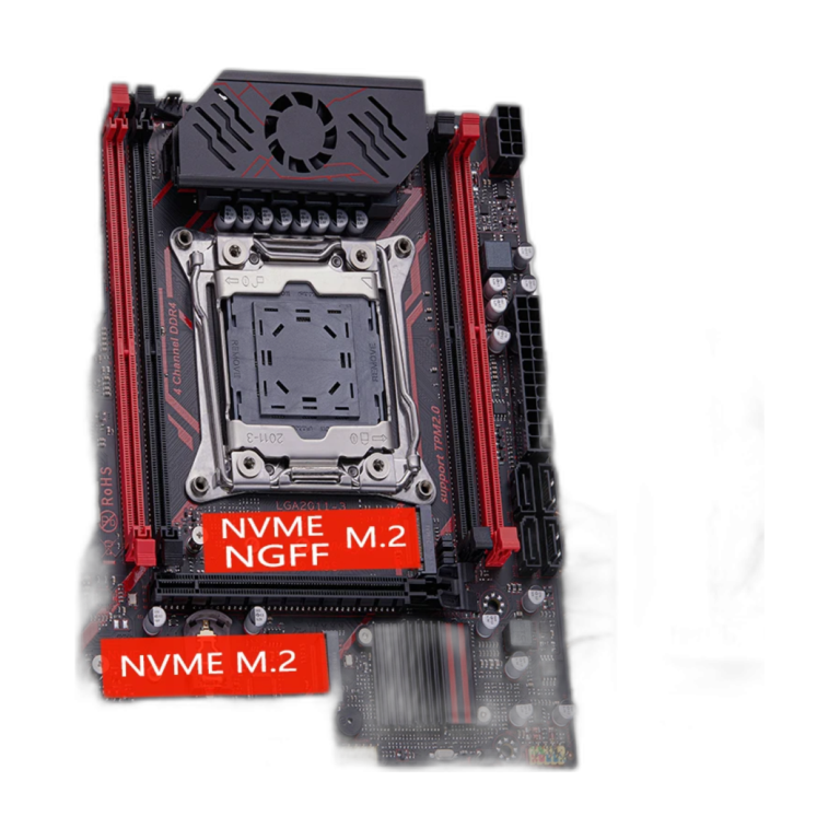 QIYIDA X99 H9S motherboard with Xeon E5 2630 V4 CPU and DDR4 ECC memory