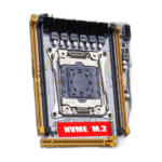 QIYIDA X99 motherboard front view with LGA2011-3 socket and DDR4 slots