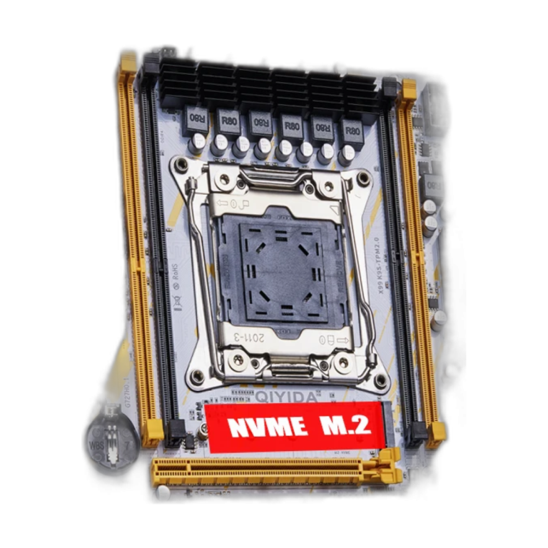 QIYIDA X99 Micro-ATX motherboard with LGA2011-3 socket and Xeon CPU