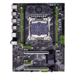 Back I/O panel of QIYIDA X99 motherboard with RJ45 LAN and USB ports