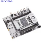 Back I/O ports of QIYIDA X99 motherboard with USB and LAN