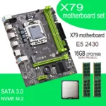 Qiyida X79 Micro-ATX motherboard with Xeon E5 2430 and 16GB DDR3 RAM combo kit front view