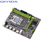 Back I/O panel of Qiyida X79 motherboard with USB and SATA ports