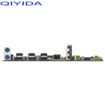Side angle of Qiyida X79 motherboard highlighting chipset area