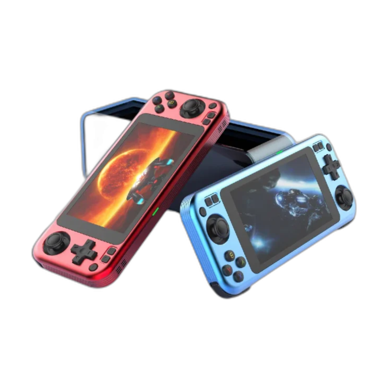 R50PRO handheld game console with 5 inch touchscreen front view