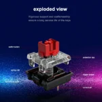 Top angle image of REDRAGON low profile gaming keyboard switches