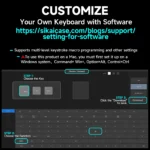 Top view of compact RGB mini macro keypad with PBT keycaps