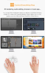 Close-up of OUTEMU hot-swappable mechanical switches on mini keyboard