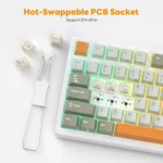 RK Royal Kludge M75 keyboard with dust cover and keycap puller