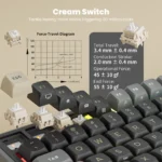 RK Royal Kludge R98Pro keyboard showing detachable USB Type-C cable