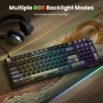 Backlit RGB lighting modes on RK Royal Kludge R98Pro keyboard