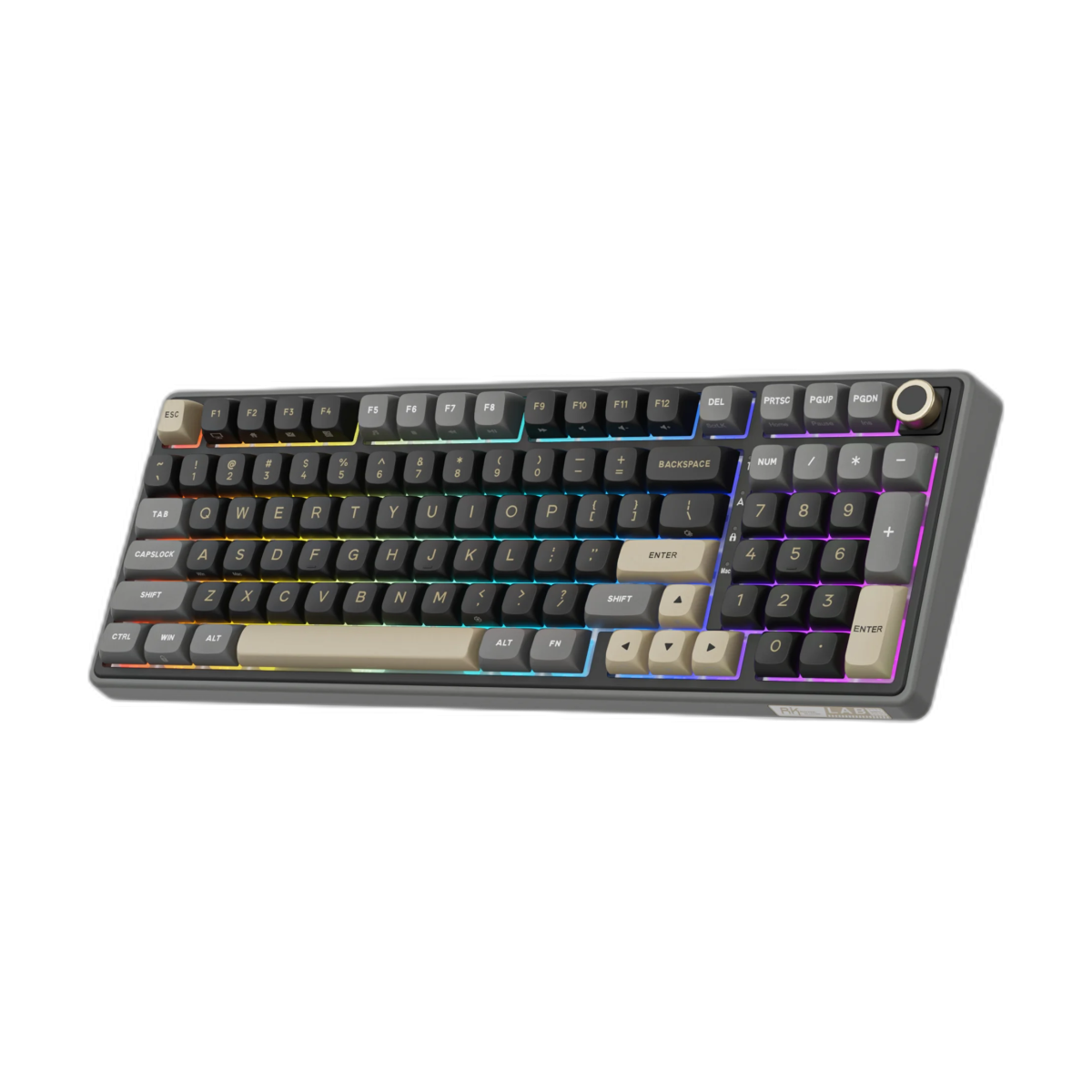 RK ROYAL KLUDGE R98Pro Gasket Wired Mechanical Keyboard 98 Keys RGB Hot-swappable Pluggable Button Gamer Keyboard PBT Keycaps-bg-clean RK Royal Kludge R98Pro 98-key wired mechanical keyboard front view
