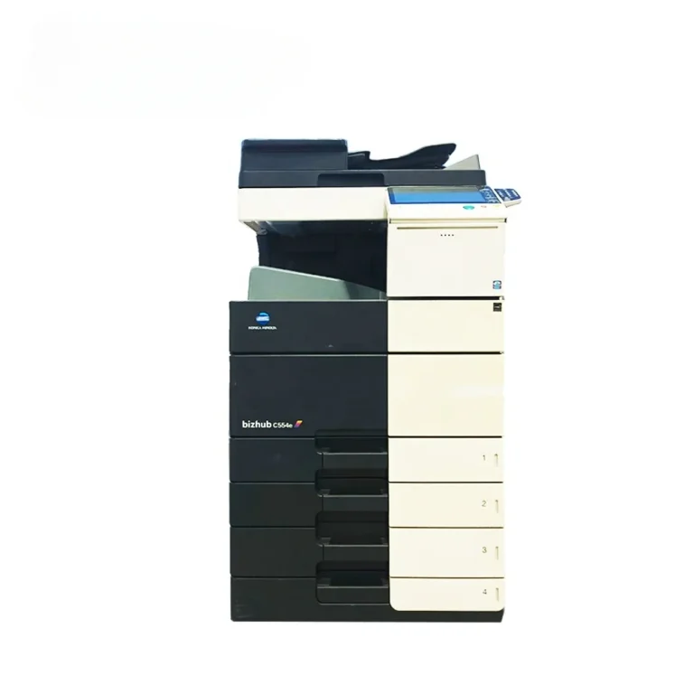 Side angle of refurbished KM BHC554e A3 multifunction printer