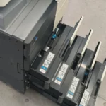 Paper tray detail on refurbished KM BHC554e multifunction printer