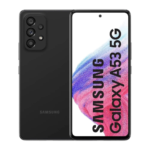 Refurbished Samsung Galaxy A53 5G front view with screen on