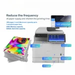 Close-up of Ricoh MPC307 control panel and display