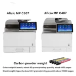 Side view of refurbished Ricoh MPC307 color laser printer