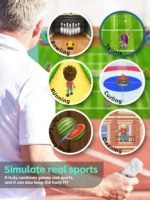 Close-up of white wireless controller with wrist strap