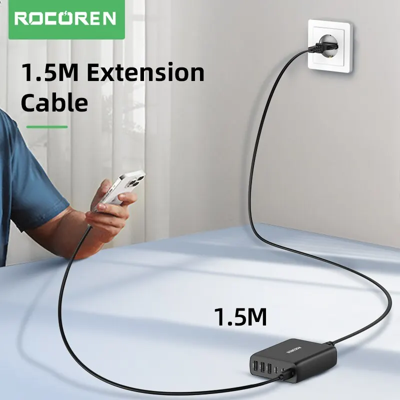 Rocoren 100W charger with power cord and user guide