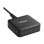 Rocoren 150W 6-port USB-C fast charger desktop station front view