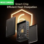 Close-up of Rocoren 8-port charger ports and design