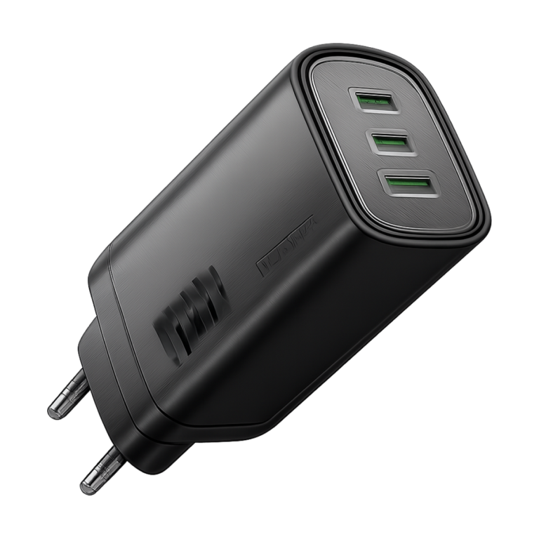 Rocoren 65W GaN USB-C fast charger with dual USB-C and USB-A ports