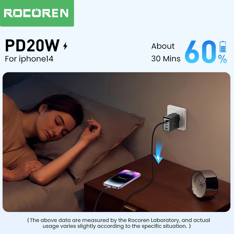 Rocoren 67W GaN charger compact portable design