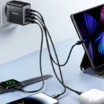 Rocoren GaN charger charging multiple devices simultaneously