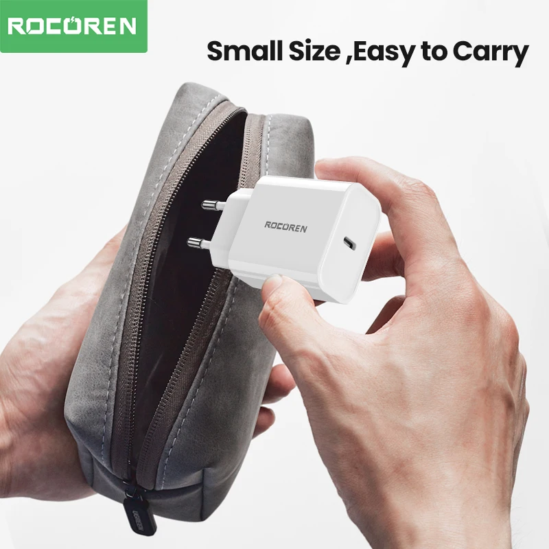 Rocoren GaN charger USB-C port detail