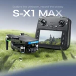 S-X1 Mini Drone with 4K camera and 3-axis gimbal hovering outdoors